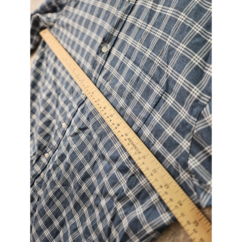 Charles Tyrwhitt Non-Iron Dress Shirt Size XL Blue White Classic Fit Long Sleeve - Picture 6 of 10